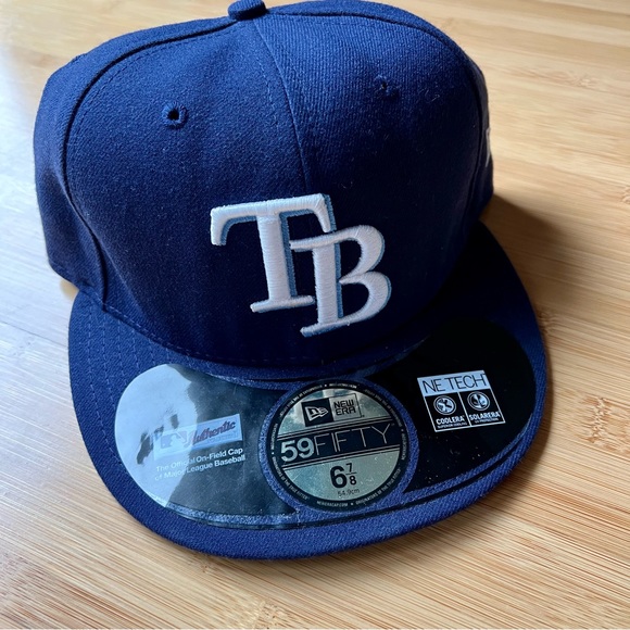 New Era ⚾️ 59 Fifty Tampa Bay Rays fitted hat - 6 7/8 - Picture 3 of 6